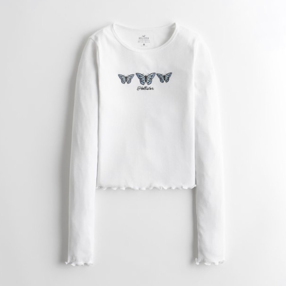 (NWT) Hollister White Must-Have Baby Tee